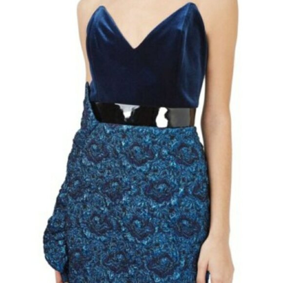 NWT Topshop velvet metallic dress Junior size 4 - Picture 4 of 5